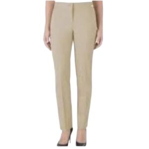 Badgley Mischka Beige Slim Leg Ankle Pants Size 10 Stretch